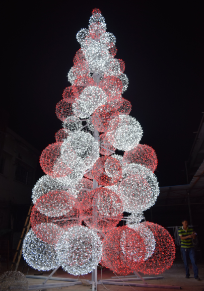 High end factory price waterproof Led ball tree for shopping center Christmas decoration - 图片 2