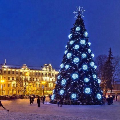 Christmas Outdoor 30Ft 40Ft 50Ft 60Ft Giant Pvc Christmas Tree For Commercial Center