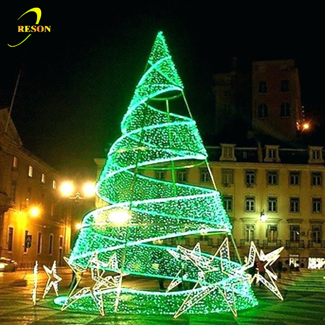 Christmas Lights Outdoor Decoration Unique Artificial Giant Christmas Spiral Tree - 图片 3