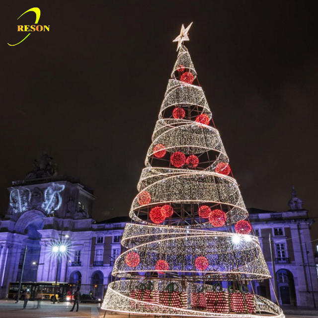 Glorious Waterproof Christmas Display Motif Led Giant Cone Tree Lights - 图片 6