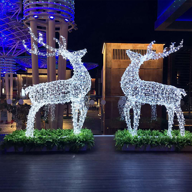 New Outdoor Festival 3D Led Deer Motif Light Park Decoration Deer Motif Light