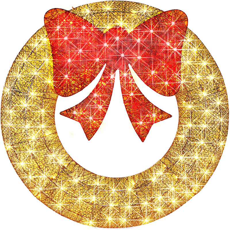 For Indoor And Outdoor Christmas Wreath With Led Lights Artifical Christmas Wreath