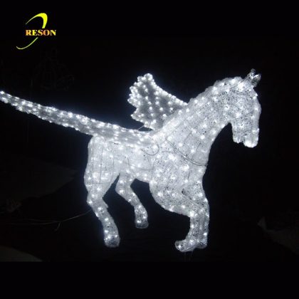 Acrylic Horse 3D Motif Light Christmas Decoration Light