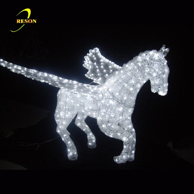 Acrylic Horse 3D Motif Light Christmas Decoration Light