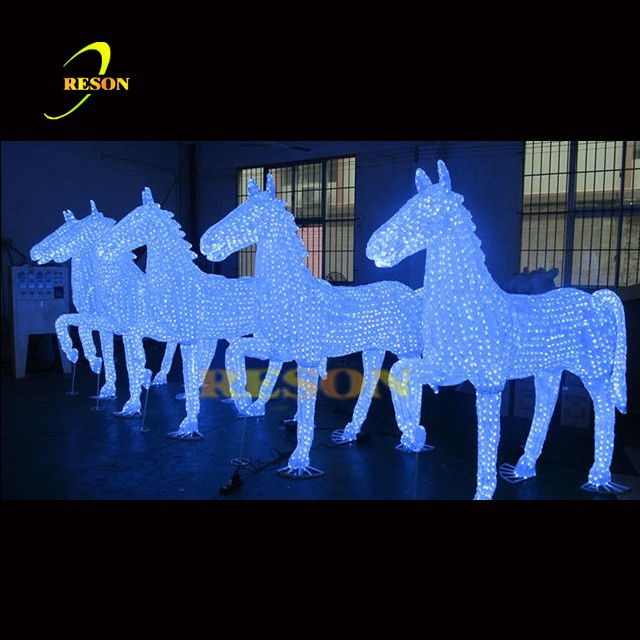 Acrylic Horse 3D Motif Light Christmas Decoration Light - 图片 3