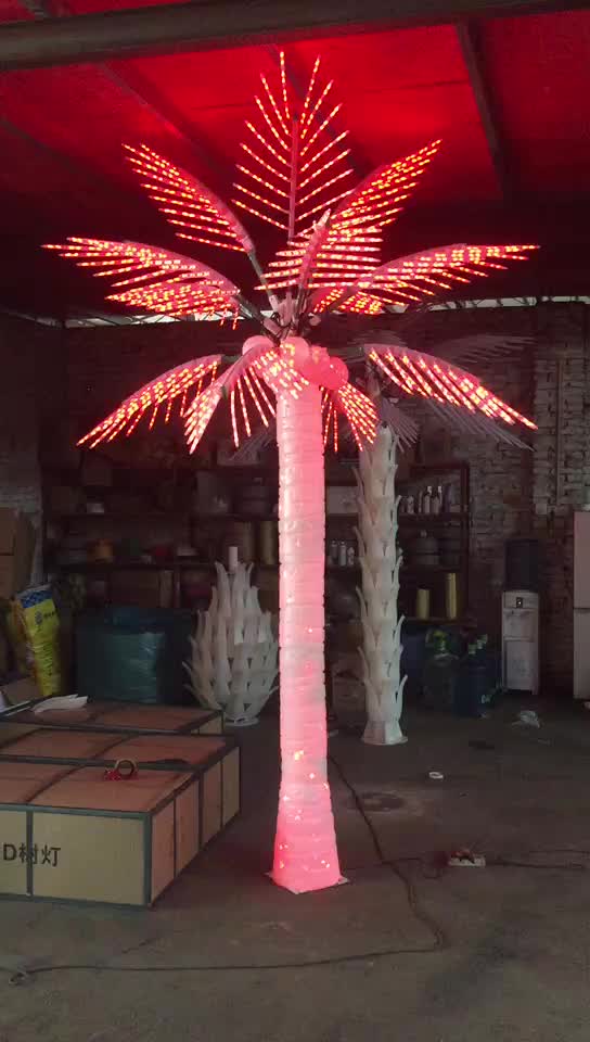 Hot Selling Colorful Led Palm Tree Solar Tree light Colorful Palm Tree - 图片 2