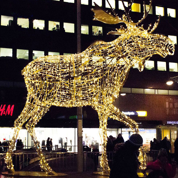 New Outdoor Festival 3D Led Deer Motif Light Park Decoration Deer Motif Light - 图片 6