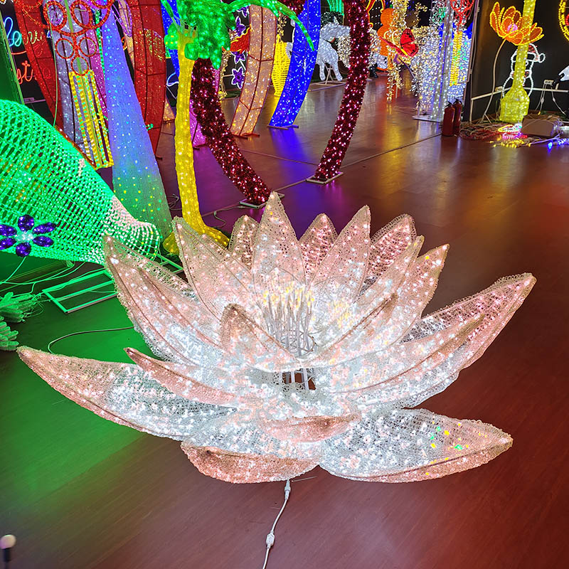 The New high quality outdoor flower motif light easter house motif light - 图片 3