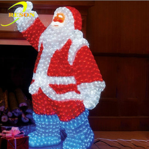 Christmas Item Lighted Plastic Santa Claus - 图片 3