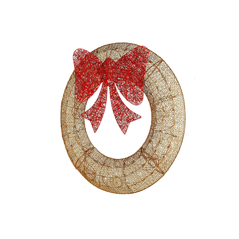 For Indoor And Outdoor Christmas Wreath With Led Lights Artifical Christmas Wreath - 图片 2