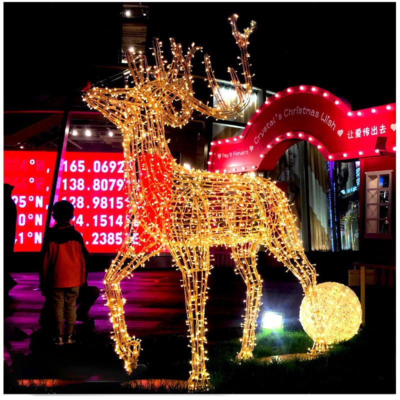Christmas Luxury Decoration Park Christmas Reindeer Led Lights Christmas Decoration Outdoor Reindeer - 图片 3