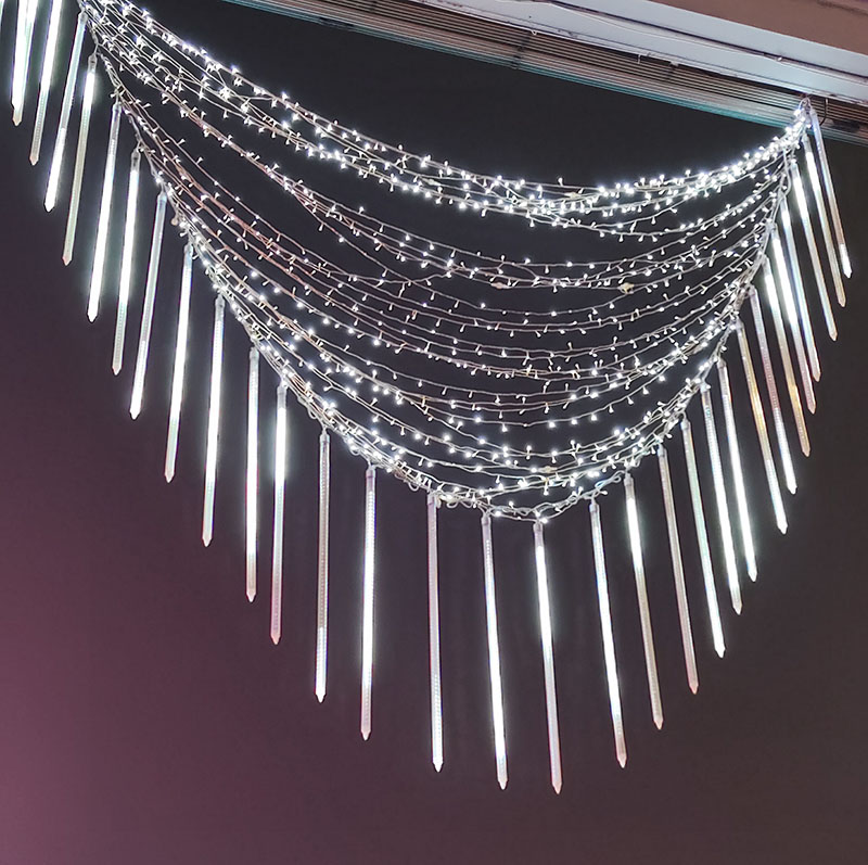 Outdoor Snow And Rain Christmas Lights Led Meteor Shower Christmas Lights 30Cm 8 Tube