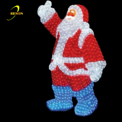 Wholesale 3D Christmas Santa Claus Led Motif Lights Model