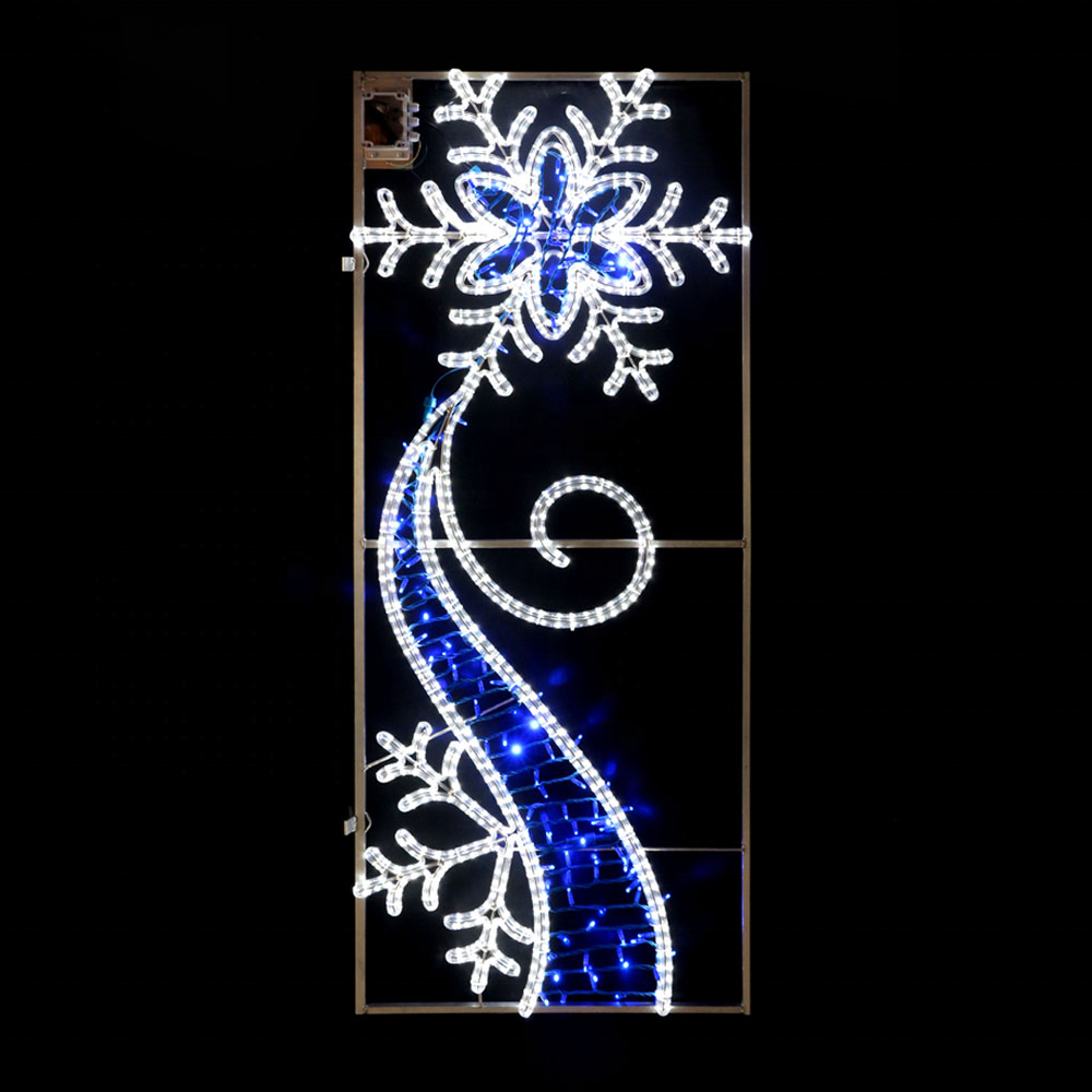 Outdoor 2D Street Festival Motif Light Led Snowflake Motif Light