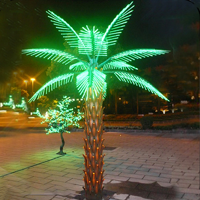 Colorful attractive LED palm tree light garden decoration lighting - 图片 3