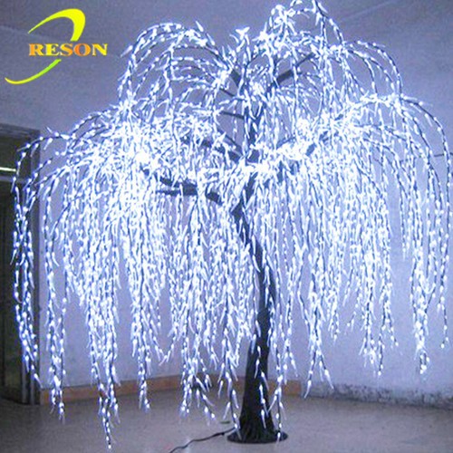Outdoor waterproof artificial LED weeping Willow Tree lighting/ LED lighted willow tree lights - 图片 4
