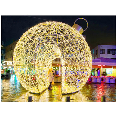 Holiday Lighting Square Decoration Outdoor Waterproof Christmas Motif Lights 3D Arch Ball Lights