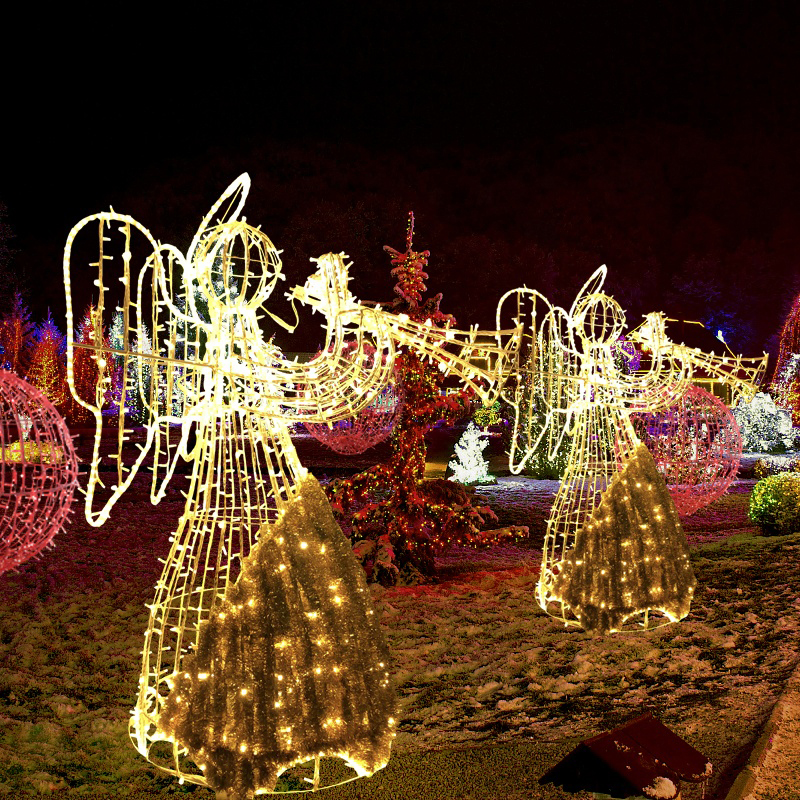 Christmas Decoration Outdoor Lighted Christmas Angels Garden Decoration Angel Wings Light Custom Led Neon - 图片 4