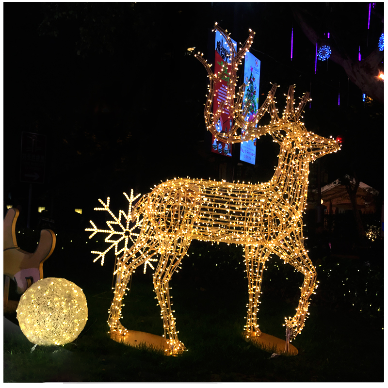 Christmas Luxury Decoration Park Christmas Reindeer Led Lights Christmas Decoration Outdoor Reindeer - 图片 5