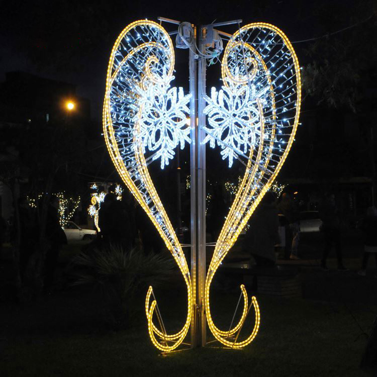 New Year Street Light Decoration Street Decoration Lights Street Light Pole Angel Christmas Decorations - 图片 3