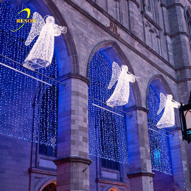 Lighting Acrylic Angel With Wings Sculpture - 图片 3