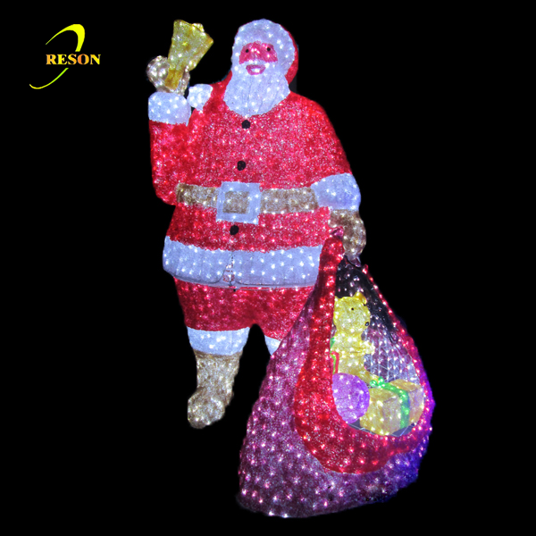 Wholesale 3D Christmas Santa Claus Led Motif Lights Model - 图片 3