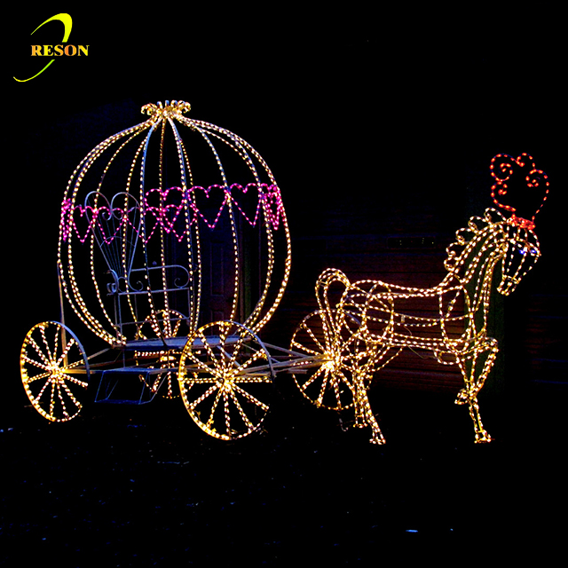 Christmas lights LED acrylic santa sleigh enchanted carriage - 图片 5