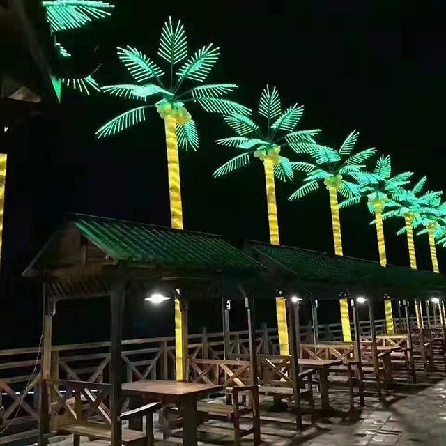 Colorful attractive LED palm tree light garden decoration lighting - 图片 4