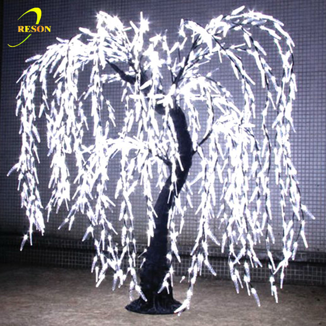 Outdoor waterproof artificial LED weeping Willow Tree lighting/ LED lighted willow tree lights - 图片 5