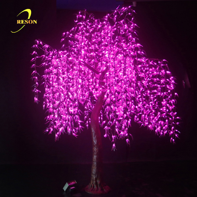 Party Decoration Artificial LED Lighted Weeping Willow Tree - 图片 4