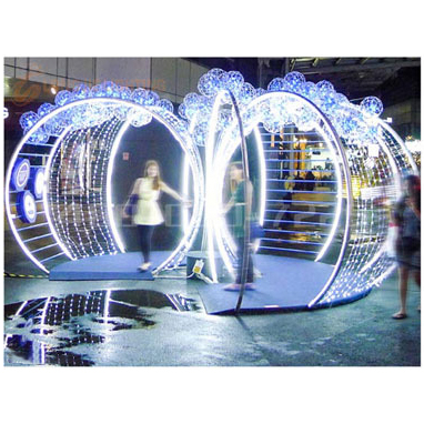 Holiday Lighting Square Decoration Outdoor Waterproof Christmas Motif Lights 3D Arch Ball Lights - 图片 3