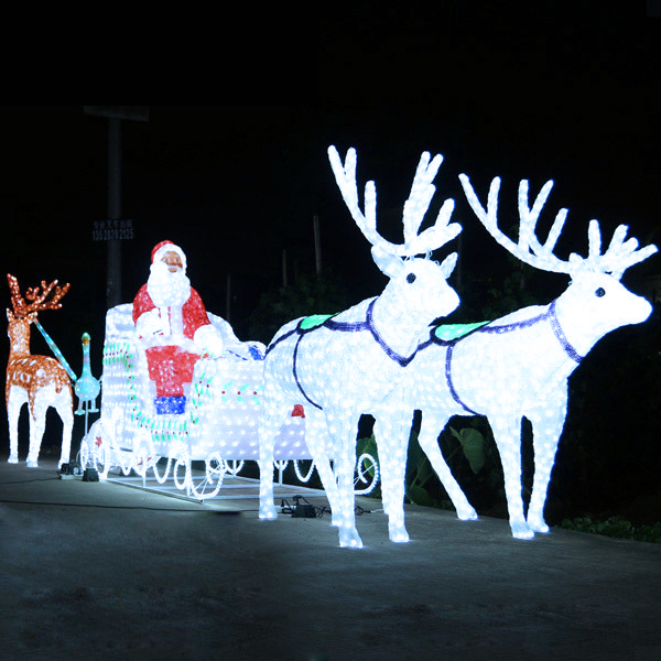 Outdoor Giant Christmas Reindeer With Led Light Waterproof Moving Reindeer Christmas Moving Reindeer - 图片 3