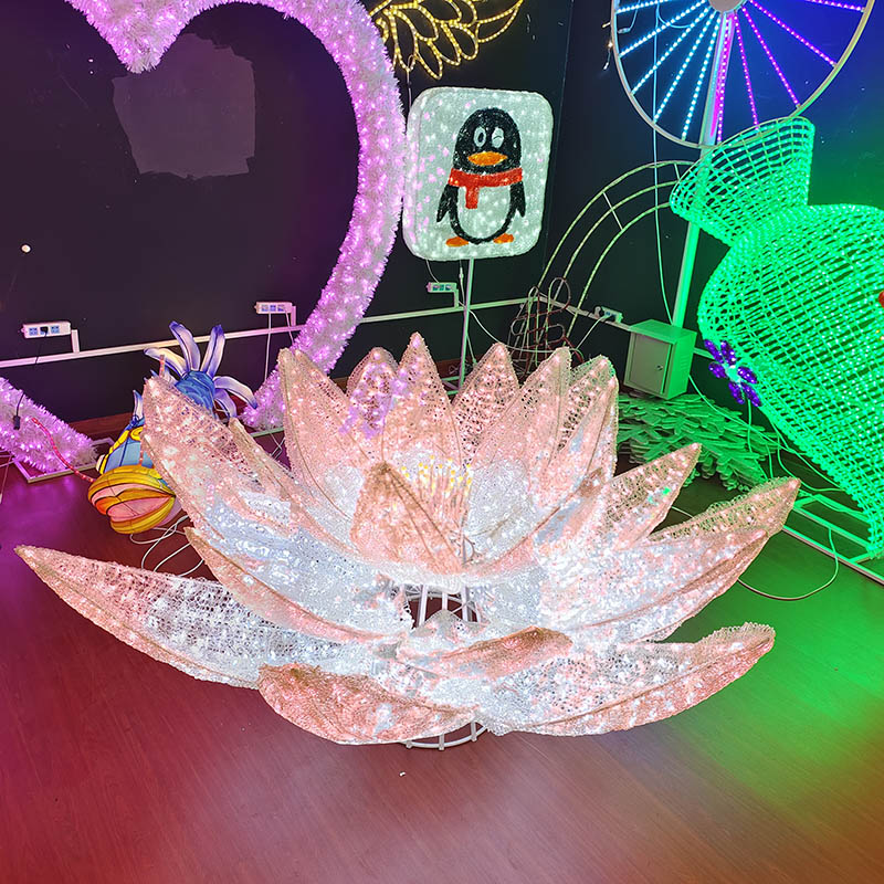 The New high quality outdoor flower motif light easter house motif light - 图片 5