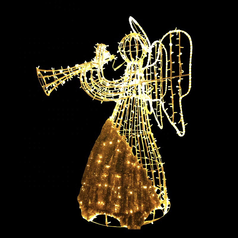 Christmas Decoration Outdoor Lighted Christmas Angels Garden Decoration Angel Wings Light Custom Led Neon - 图片 5