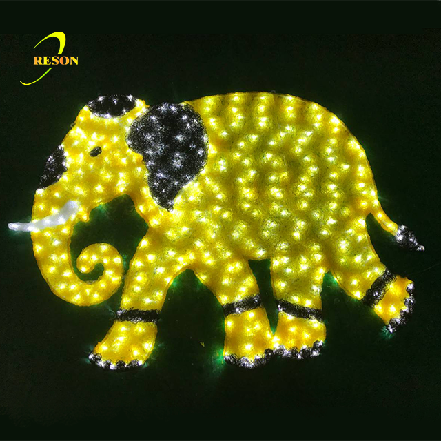 2019 new designs Christmas decoration party supplies led 3D animal elephant sculpture - 图片 4