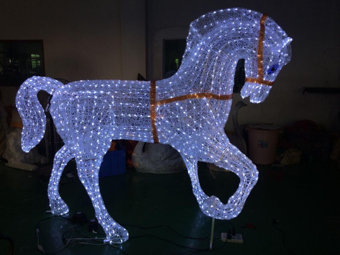 Acrylic Horse 3D Motif Light Christmas Decoration Light - 图片 6