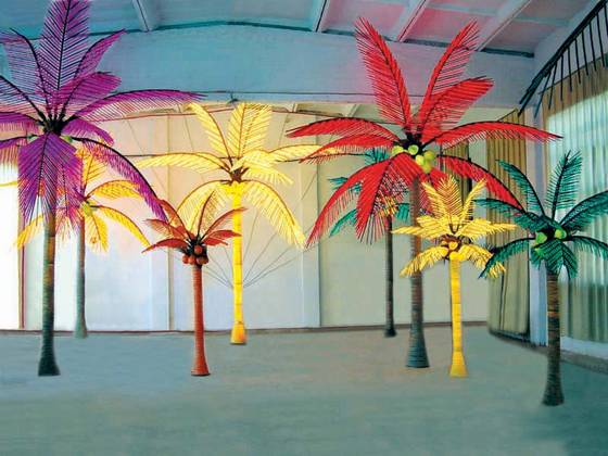 Hot Selling Colorful Led Palm Tree Solar Tree light Colorful Palm Tree - 图片 5
