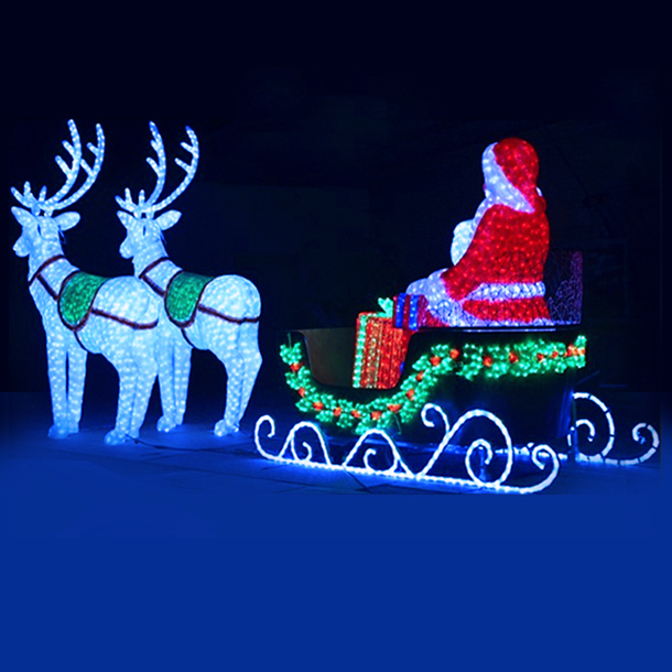 Outdoor Giant Christmas Reindeer With Led Light Waterproof Moving Reindeer Christmas Moving Reindeer - 图片 4