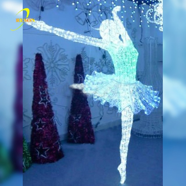 Lighting Acrylic Angel With Wings Sculpture - 图片 4