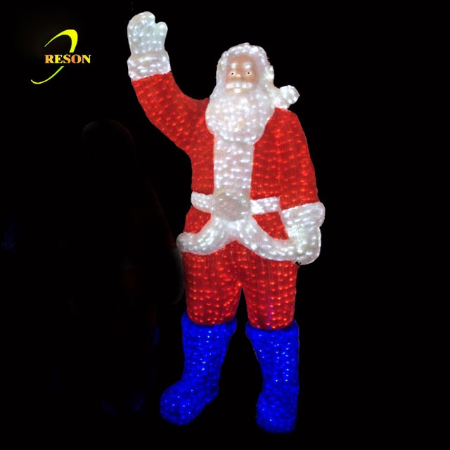 Christmas Item Lighted Plastic Santa Claus - 图片 6