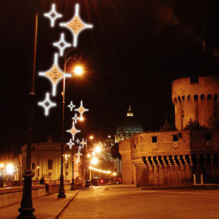 New Year Street Light Decoration Street Decoration Lights Street Light Pole Angel Christmas Decorations - 图片 5