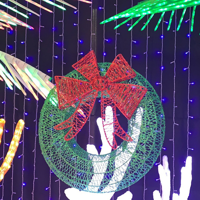 For Indoor And Outdoor Christmas Wreath With Led Lights Artifical Christmas Wreath - 图片 6