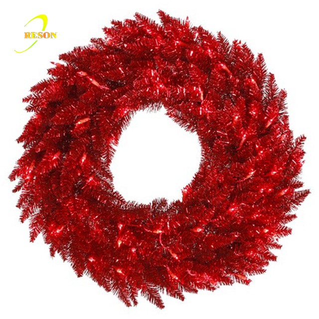 Decorative Round Christmas Wreaths With Led Lights - 图片 6