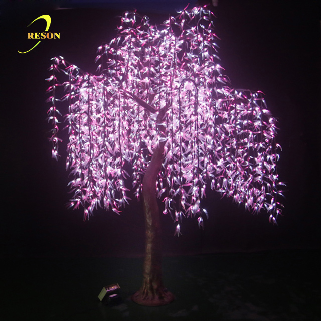 Party Decoration Artificial LED Lighted Weeping Willow Tree - 图片 6