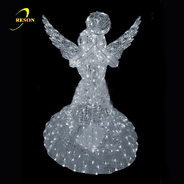 3D Decor Outdoor Christmas Led Lighted Angel Figurines - 图片 6