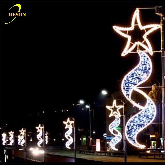 Modern street lighting waterproof Led street pole lights for Christmas holiday motif decoration - 图片 6