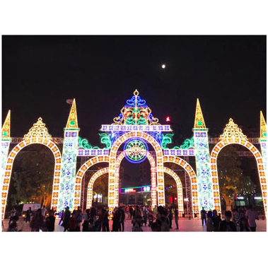 Holiday Lighting Square Decoration Outdoor Waterproof Christmas Motif Lights 3D Arch Ball Lights - 图片 6