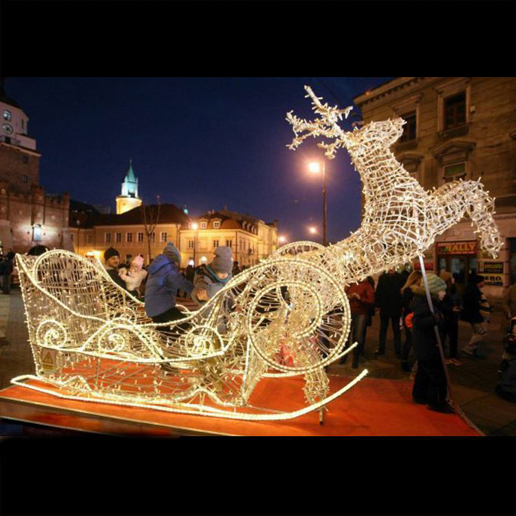Outdoor Giant Christmas Reindeer With Led Light Waterproof Moving Reindeer Christmas Moving Reindeer - 图片 6