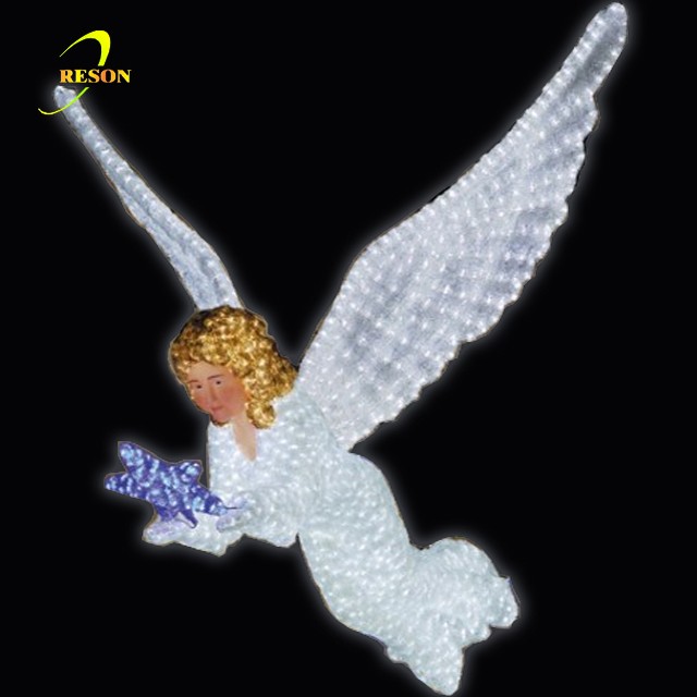 3D Decor Outdoor Christmas Led Lighted Angel Figurines - 图片 7