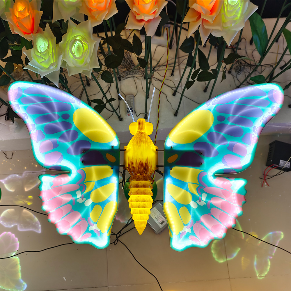 Wholesale 3D Dynamic Color Luminous Realistic Butterfly 3d Led Light Led Neon Butterfly - 图片 4